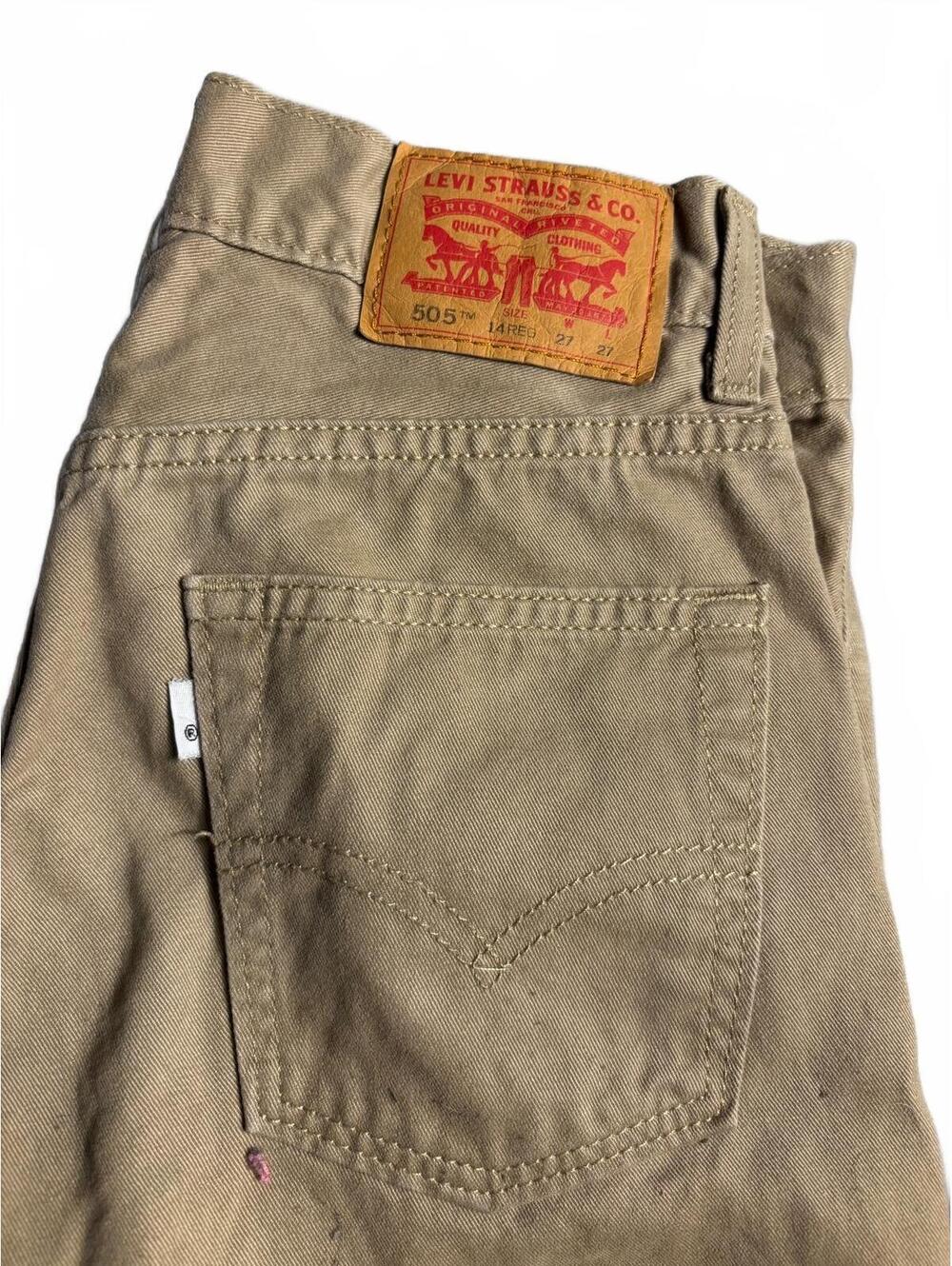 Levi's 505 Khaki Straight Fit Jeans Size 31x32